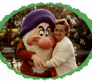 Janice Perkins and Grumpy at Disneyland